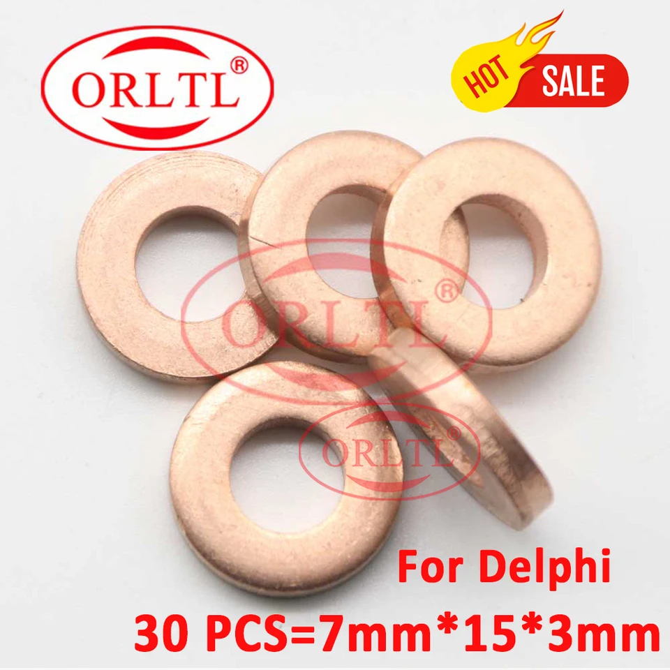 30pc deisel 9001-850c Injector podložka podložky shims medené krúžky tesniaci