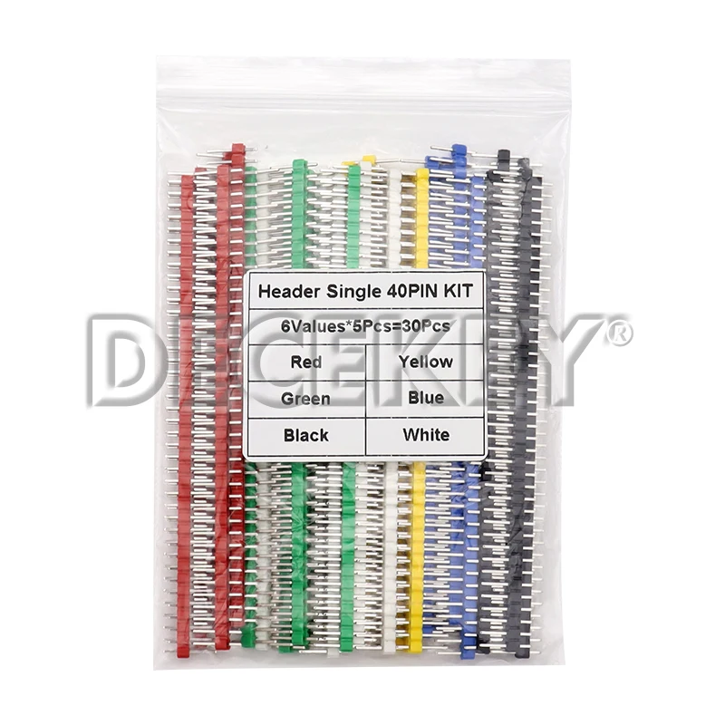 30pcs 40 PIN rozlomovateľný hlavička kolíka 2,54 mm jednoradá samec hlavičkovej konektorovej súpravy PCB PIN SPIN pre Arduino