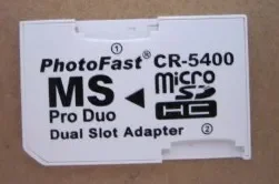 30pcs/lot CR-5400 CR5400 pre kartu PSP TF SD na MS Pro Duo Pamäťový slot adaptér
