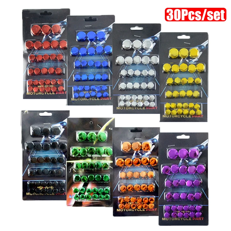 30pcs/set motocyklovo farebné matice Modifikačné kryt