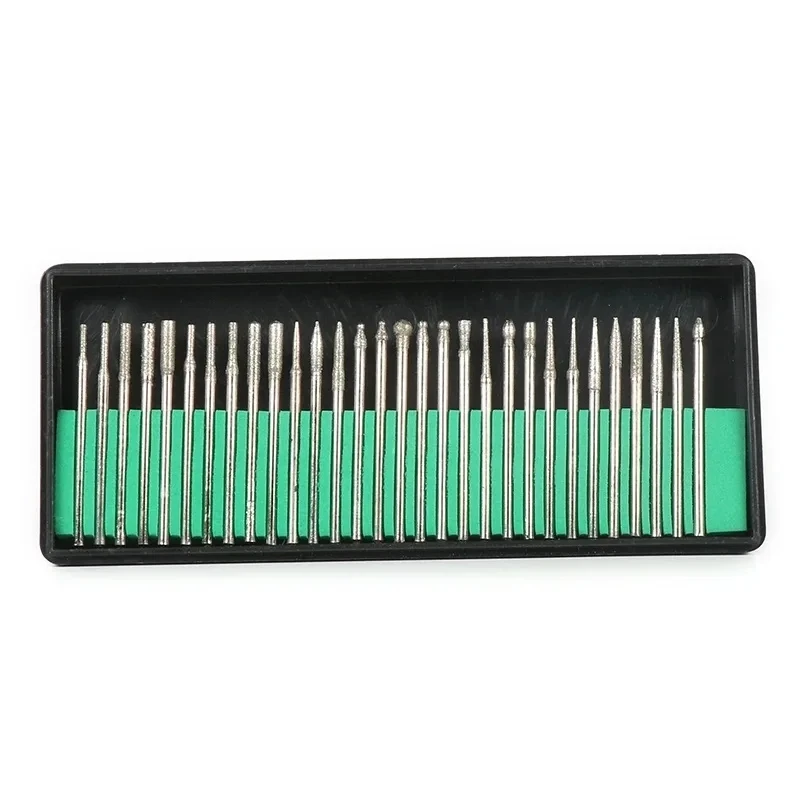 30pcs stopka na drievku otáčacieho kolíka Rotačný nástroj Sinted Brinding Head pre dremel ručné vŕtacie príslušenstvo brúsenie kolíka