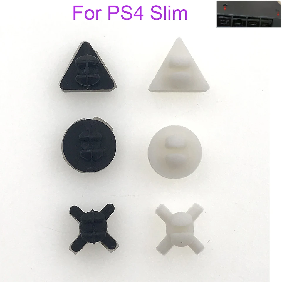 30set Silicon Bottom Gum Guma Feets Prikrývajte uzáver pre PS4 Slim Console Case Case Case Cover Cover Príslušenstvo