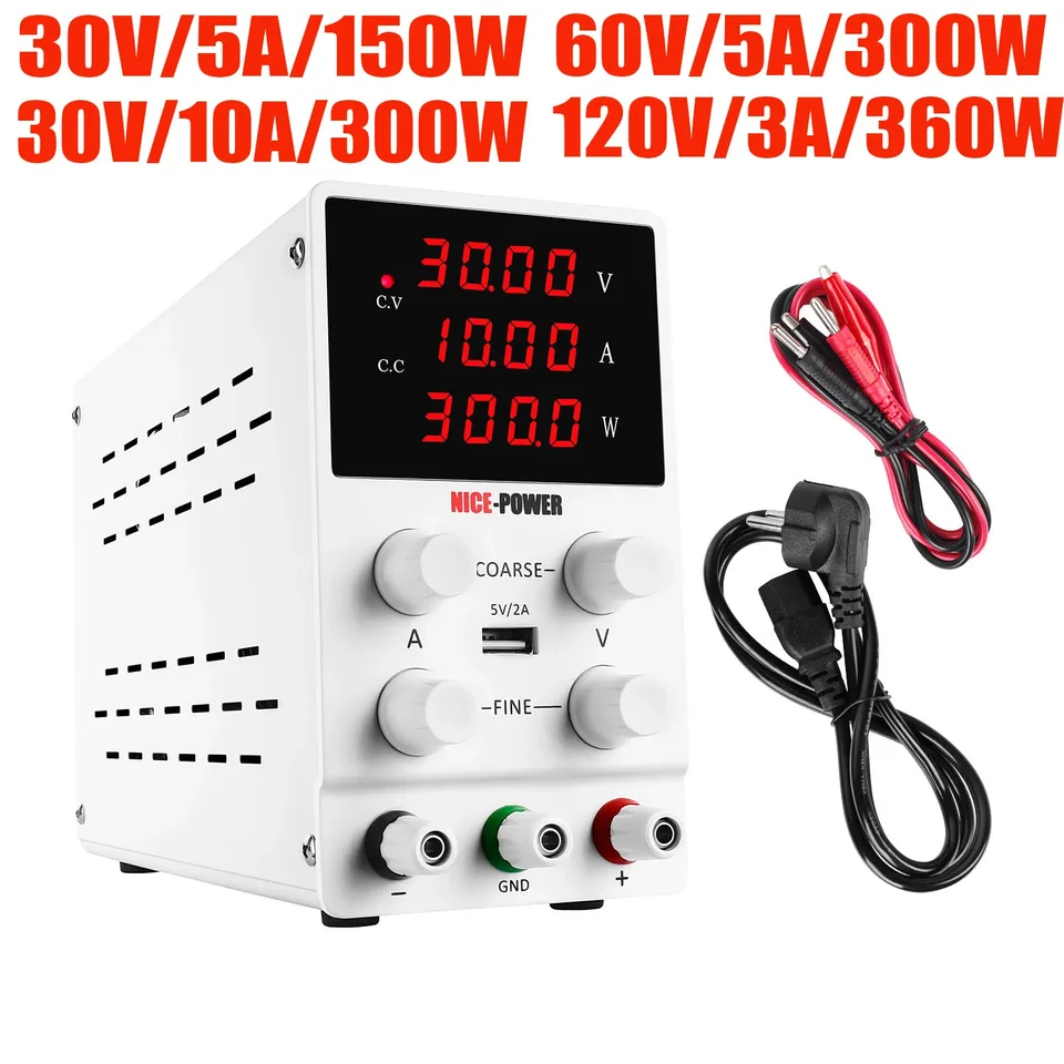 30V 5A DC Power Dorum Hodinky nastaviteľná číslica Displej Mini laboratórne napájacie zdroje regulátora napätia 60V 5a 120v3a pre opravu telefónu