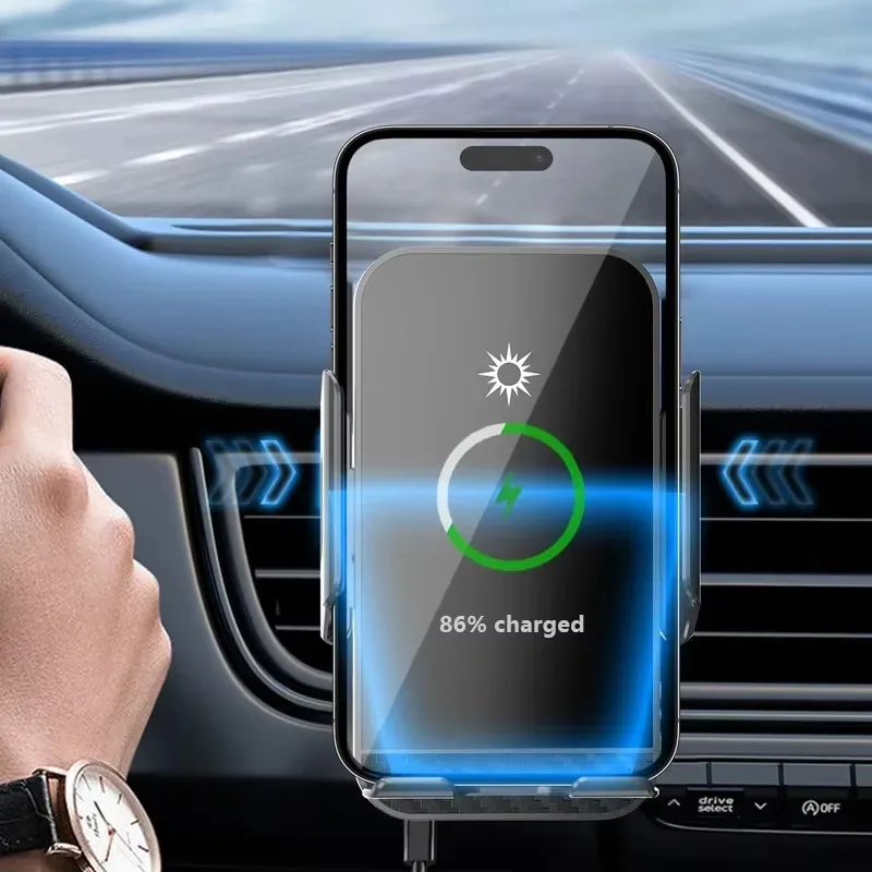30W Automatická bezdrôtová nabíjačka Držiak na telefón Držiteľ vzduchu pre iPhone 16 15 14 13 12 Pro Samsung Xiaomi Rýchle nabíjacie stanice