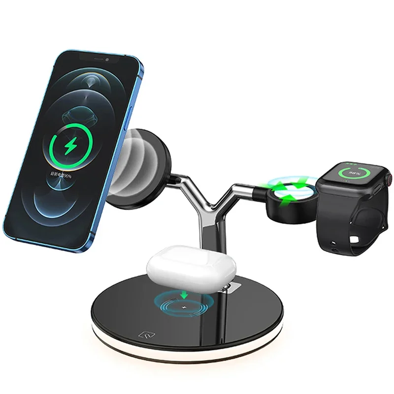30W Magnetic Wireless Stand pre iPhone 15 14 13 12 Pro Max Apple Watch 8 7 AirPods Pro 3 v 1 rýchleho nabíjania telefónu