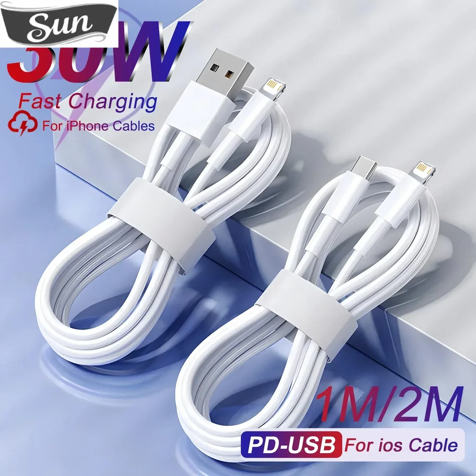 30W pre kábla Apple USB 2M rýchle nabíjanie pre iPhone 14 12 11 13 Pro Max 8 Plus xs xr dátového riadku typu C Káble nabíjačky