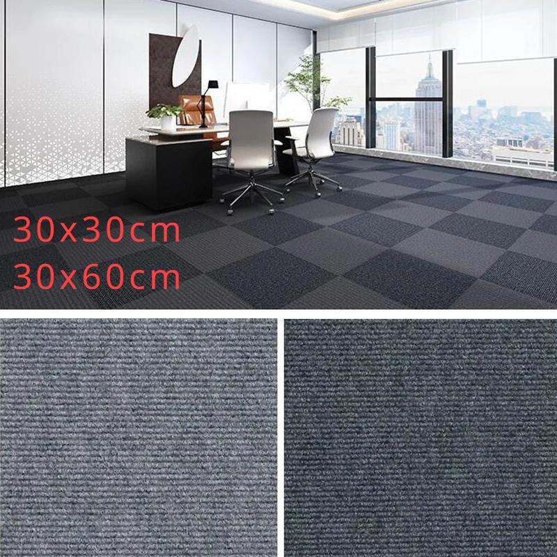 30x30/30x60cm Self Adhesive Carpet Obývacia izba zostrihové bloky podlahové rohož dekorácie Kancelária schodisko proti sklzu kobercová podlahová nálepka