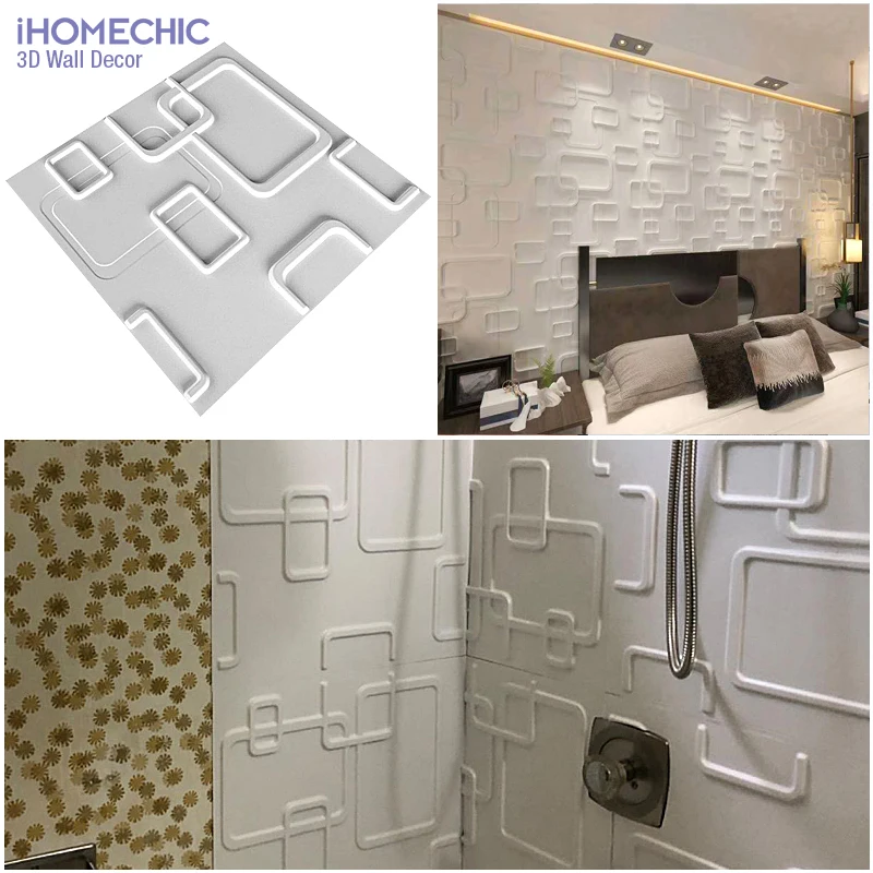 30x30cm 3D nástenný panel Geometrický masívny 3D kamenný tehla obývacia izba TV TV TV Pozerané pozadie dlaždice dlaždice 3D nástenná nálepka Kúpeľňa