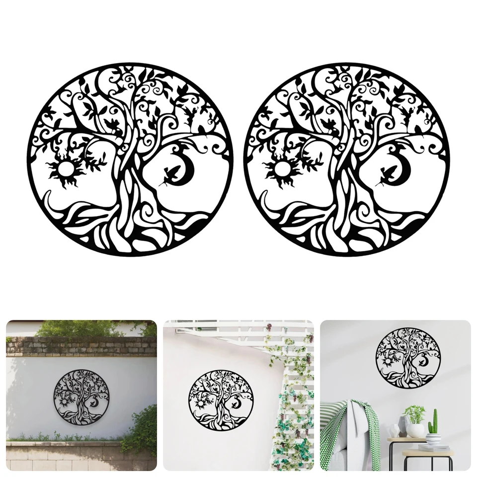 30x30cm Round Iron Garden Wall Decor Decor Decor Indoor Outdoor Yard Decoration Decorácie estetické nástenné maľby Perfektný sochársky darček