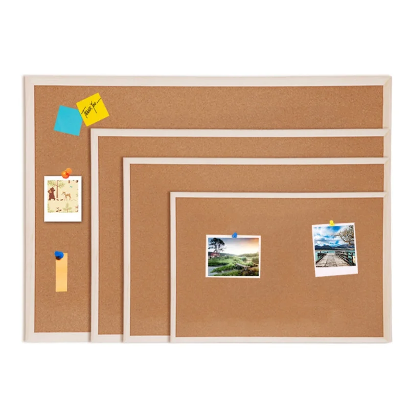 30x40cm DIY Dekoratívna doska s rámom Cork Board Memo Bulletin Board for Office School Photo na pozadí správy Rada Househol
