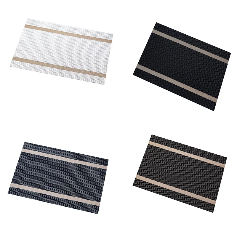 30x45cm Mantel Individuálny Tejido de Pvc A Rayas, Manteles individualtes elegantes de alta calidad para mesa de comedor