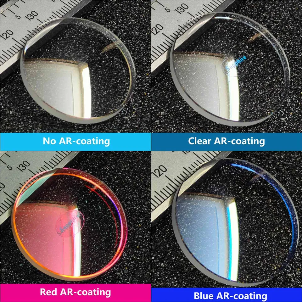 31 mm*4,5 mm Sapphire Crystals Double Dome Blue/Red Ar Coating Watch Glass