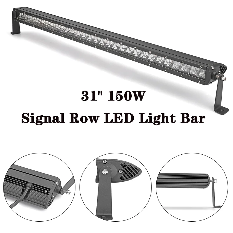 31 ”Signálny riadok 150 W LED LIGHT ELIGHT /Pracovné svetlo 12V 24V IP67 pre Jeep SUV TRUCK 4X4 UAZ 4WD ATV OFF ROAD HAD FOG Light Light Lamp