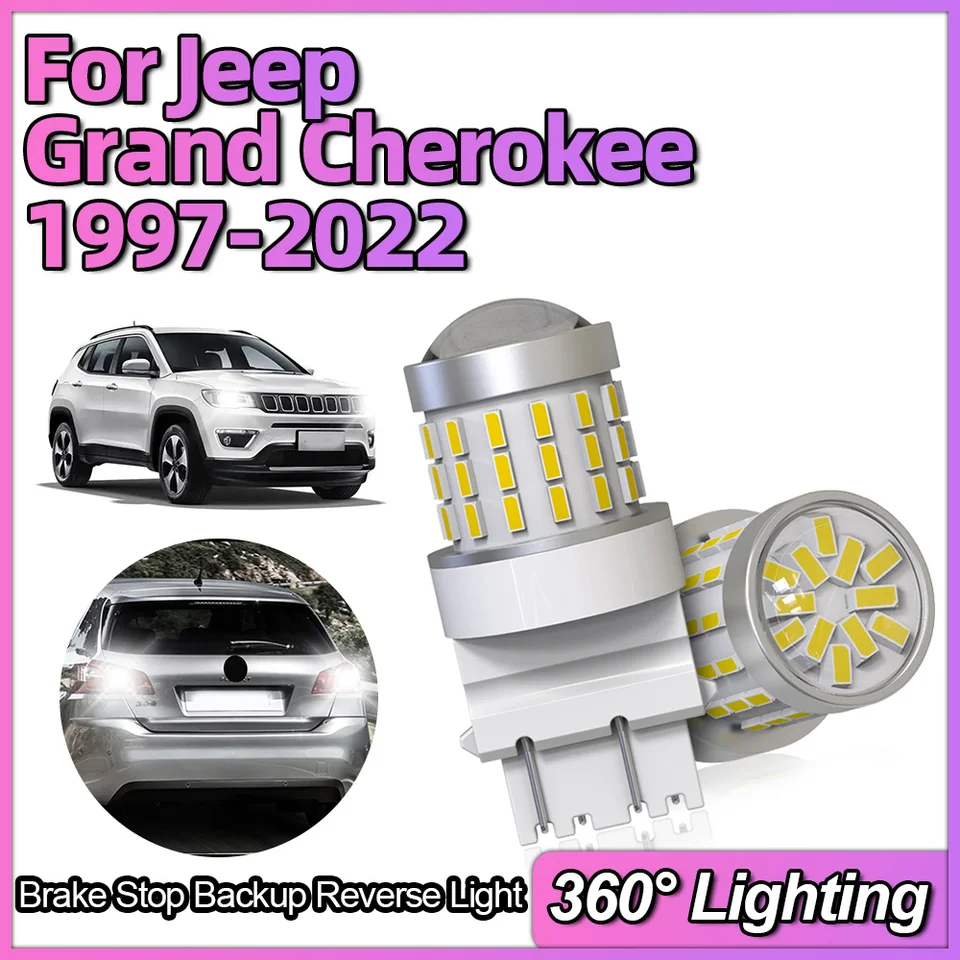 3157 LED žiarovky P27/7W T25 54SMD BRZDELA LAMP REPECTION SIGNALS pre Jeep Grand Cherokee 1997-2016 2017 2018 2019 2020 2021 2022