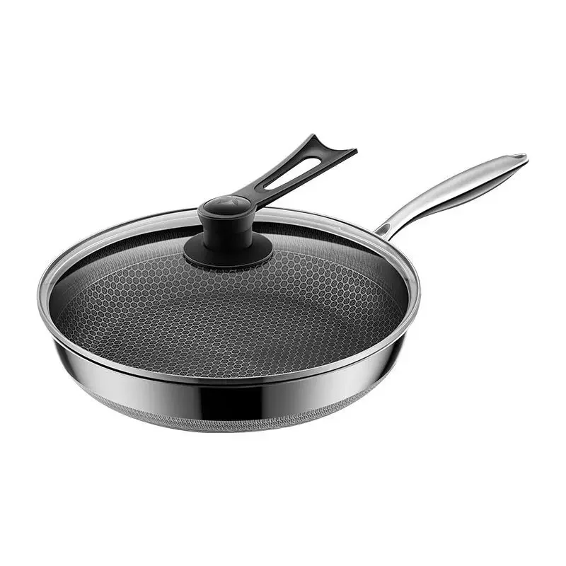 316 Food Grade z nehrdzavejúcej ocele Wok Honeycomb Skillet Neprecková panvici Neprecestovaná multifunkčná domácnosť