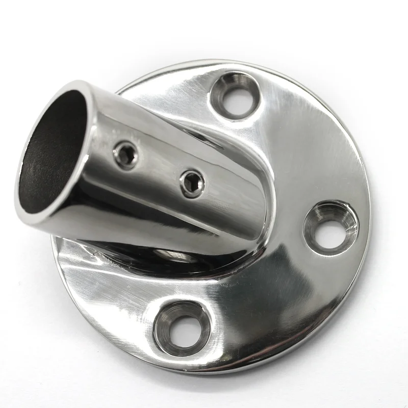 316 Nerezová oceľ 45 stupňov lodných palubných zábradlia Rail Fitting Round Bore pre 1 