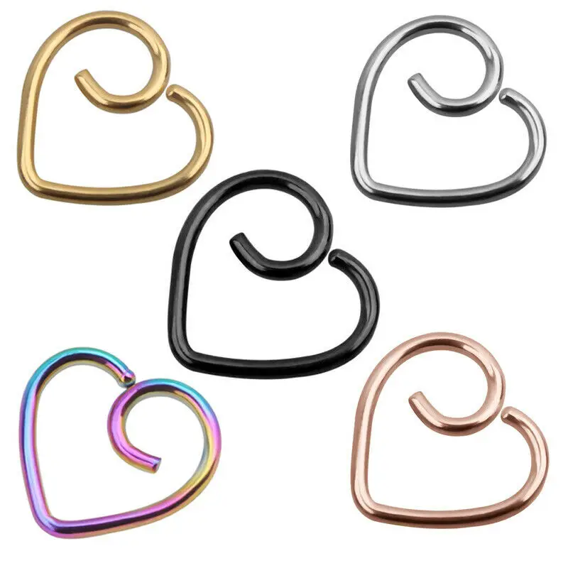 316l Chirurgická oceľ 16g srdiečková chrupavka Tragus Helix Daith Rook náušnice Piercing Nose Rings Piercing jemné telo šperky Orida
