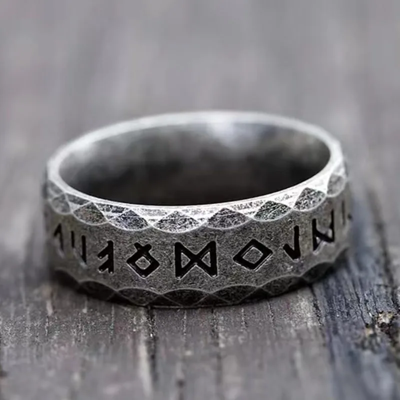 316L z nehrdzavejúcej ocele Odin nórska amulet rune muži ženy prsteň módne slová retro kúzlo šperky Accessoires darčeky veľkoobchod
