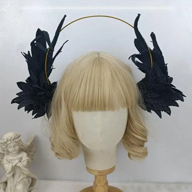 31BF Halos Crowns Moon Angel Wing čelenka čelenky a koruny pre ženy