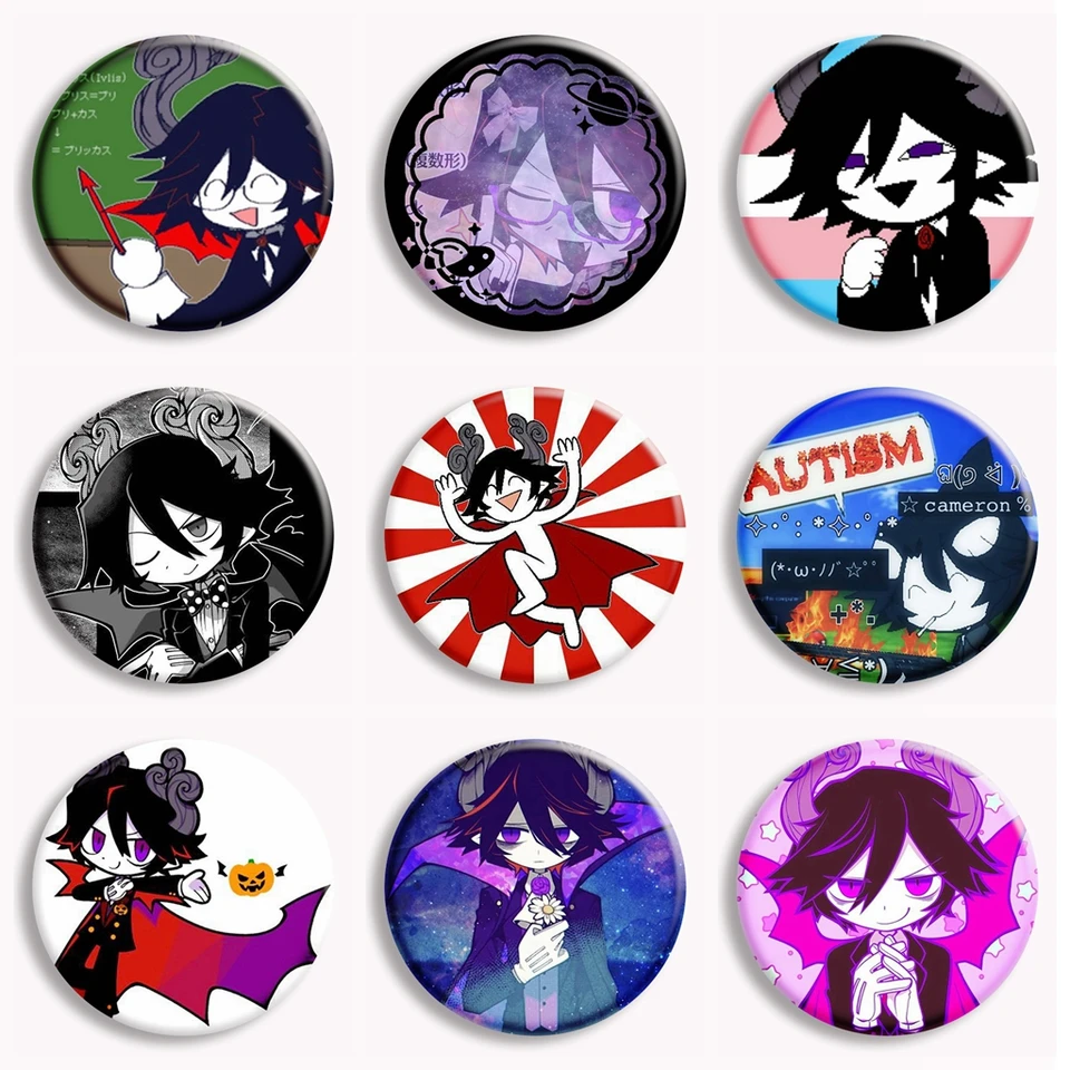 31style satanick roztomilé gombíky PIN Creative Funny Meme Cartoon Anime Broot Bath Bag Coat Decor Doplnky Fanúšikovia Zhromažďovanie darčekov