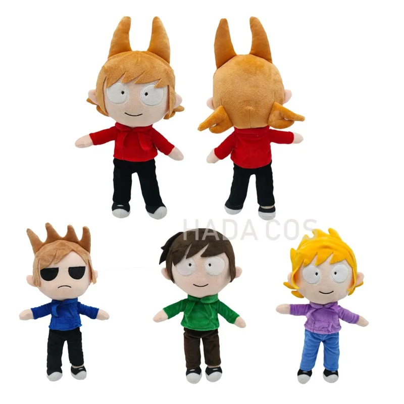 32-38 cm kreatívny Eddsworld Plys Plush Anime Periférne plyšové hračky Domáce dekorácie Darčeky pre deti Edd Tord Matt Tom Wx8