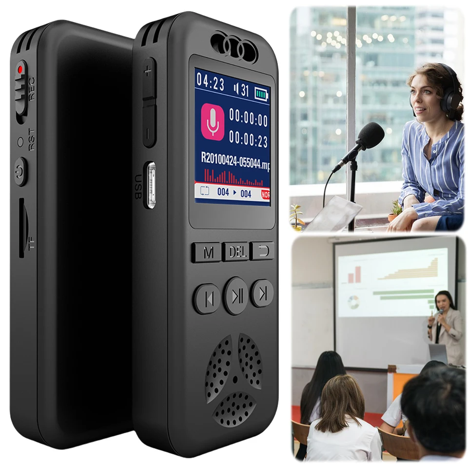 32 GB/16 GB/8 GB Digital Voice Recorder s rekordlom Audio Recorder za nahrávanie hlasového hlasu na stretnutie s prednáškovým rozhovorom