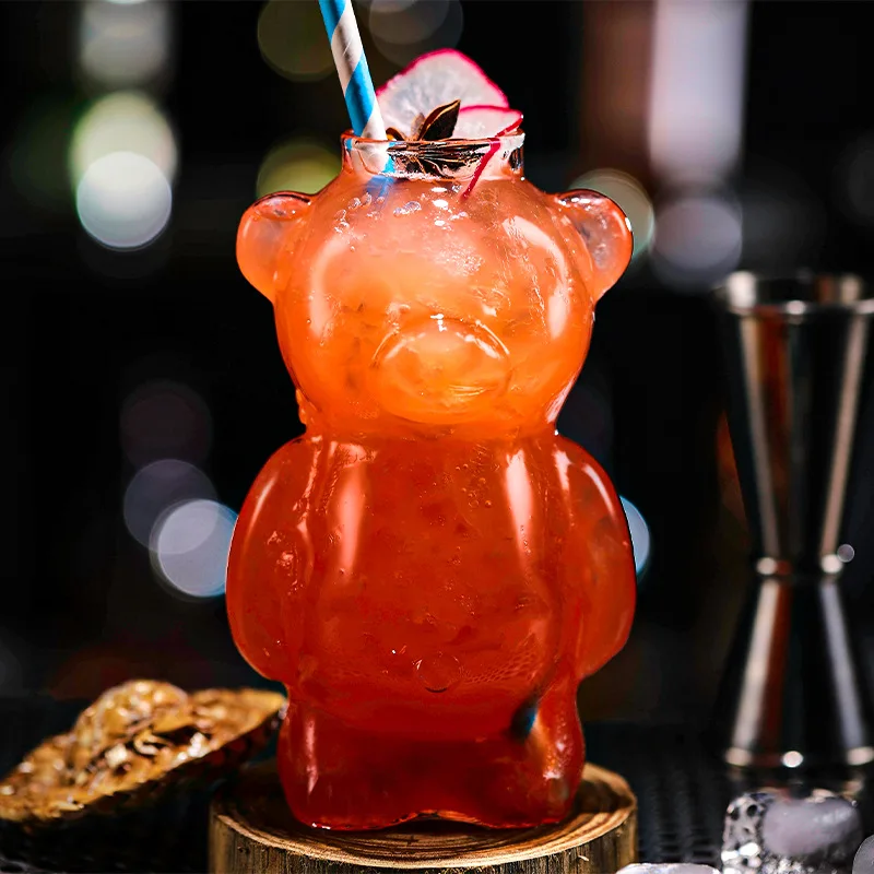 320 ml medveď v tvare kokteilový šálka Novinka na pitie okuliare šťava na víno sklo priehľadné pivo sklo pre domácnosti bar bar bar