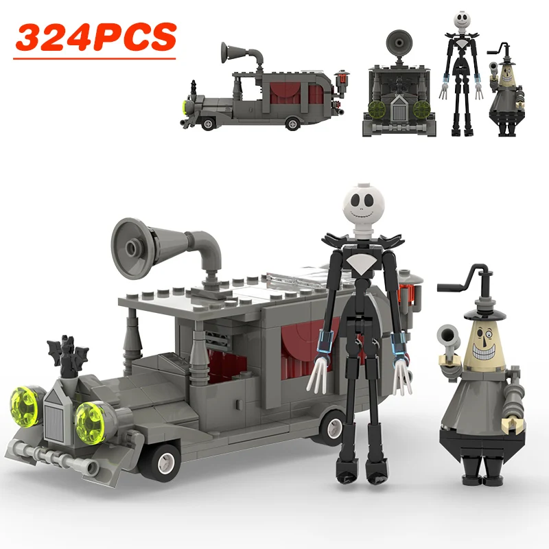 324ks noc pred Vianocami stavebných blokov set Jack a starosta halloweenských miest Figures Brick Mode Hračky pre detský veľkonočný darček