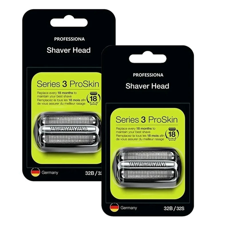 32B náhradná fóliová hlava pre Braun Series 3 Shaver 3000s, 3010s, 3020s, 3030s, 3040s, 3050cc, 3070cc, 3080s, 3090cc, 320 330,340 350 ccm