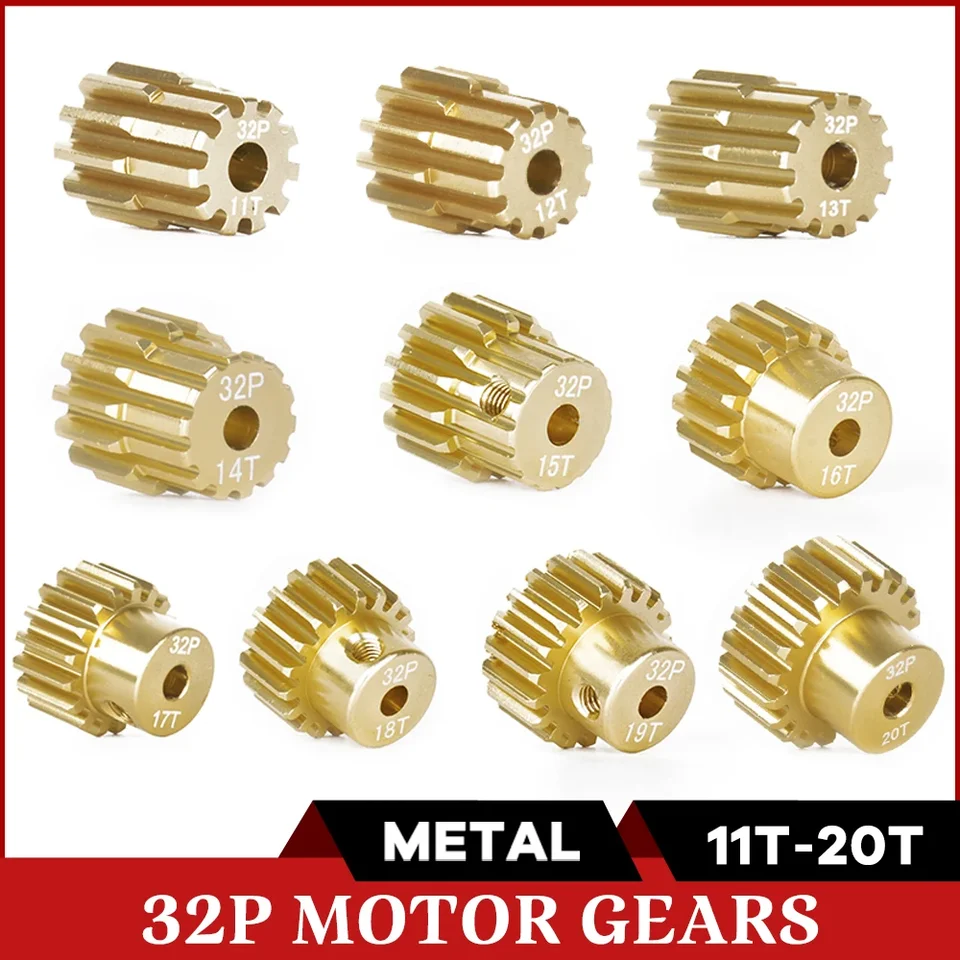 32p 3,175 mm clona Titanium Harden Metal Motor Gears Pinion 11T 12t 13T 14T 15T 16T 17T 18T 19T 20T prevodový stupeň pre diely RC CARS