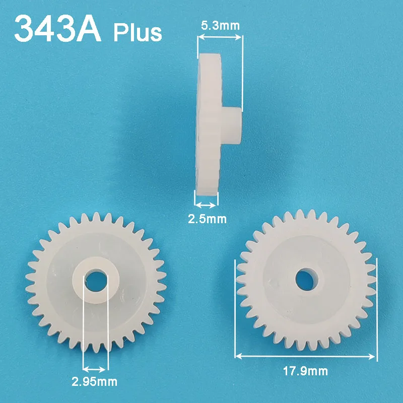 343a 0,5 m pastorok OD18 mm 34 zubné pomp plastové prevodové zariadenie pre domácich majstrov hračiek 34t 3a