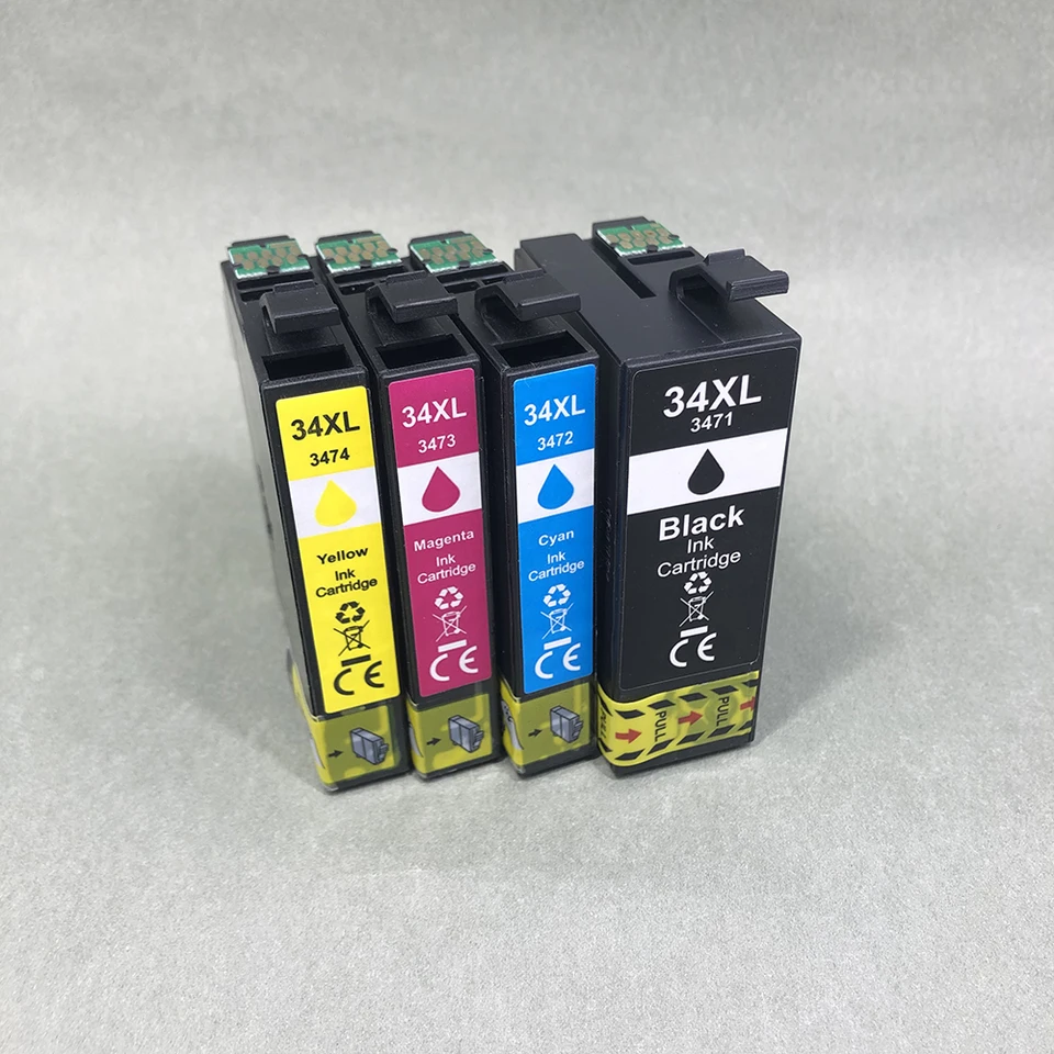 34xl T34XL Kompatibilná atramentová kazeta pre Epson 34 34xl T3471 T3472 T3473 T3474 Pre tlačiareň Epson Workforce Pro WF-3720 WF-3725