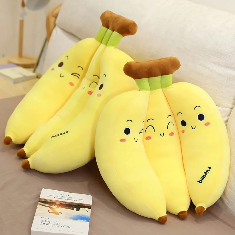 35-70 cm kreatívny karikatúra banán plyšový vankúš kawaii mäkká pohovka vankúše hračky roztomilé plyšové bábiky deti ovocné hračky darček
