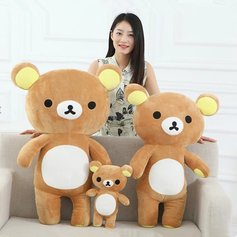 35-90 cm objatie hračky Rilakkuma japonský anime vankúš plyšová hračka Bear Doll Sleeping vankúš Spálň