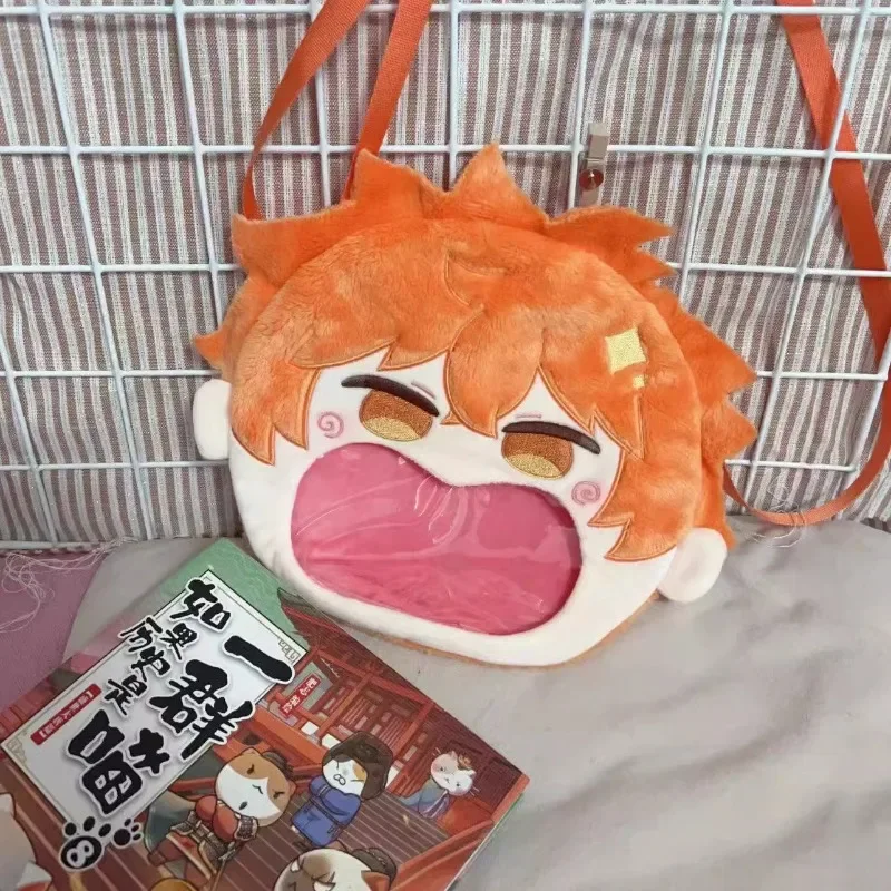 35 cm anime hinata scoyo kawaii tvár cosplay lolita girls oranžový itbag karikatúra plyšový batoh vtipný sáčok dekora