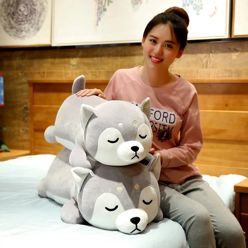 35 cm Cute Husky & Shiba Inu Corgi plyšová hračka plnená mäkká zvieracia psí vankúš vianočný darček peluche pre deti