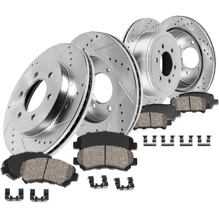 350 mm + zadný 348 mm d/s 6 cag [4] rotory + keramické brzdové doštičky + klipy [FITS 2012 2013 2014 2015 2016 2016 2017 Ford F150