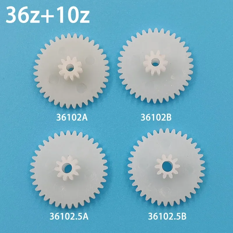 36+10T Dvojitý prevodový stupeň OD19 mm 36 zubov 10 zub 2 mm 2,5 mm plastový poms -pinionový kolesá 36102A 36102B 36102.5A 36102.5b