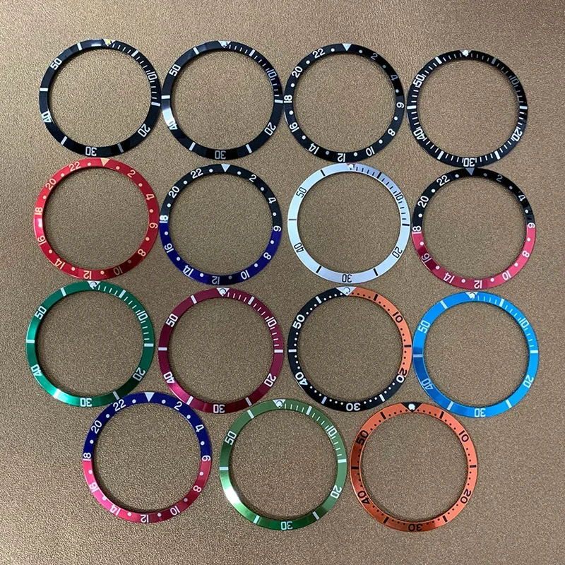 36,5 mm hodinky Vložte zarámový kruh NH35 Pase Fit Fit for Submariner NH35 NH36 potápačský puzdro Ring Ring Parts Men sledujte darčeky