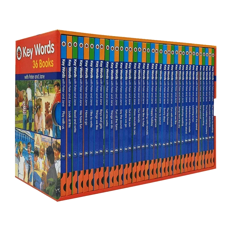 36 kníh/Set Ladybird Kľúčové slová s Petrom a Jane Angličtinou Picture Reading Children Early Education Učebnicu Magic Phonics Book Book