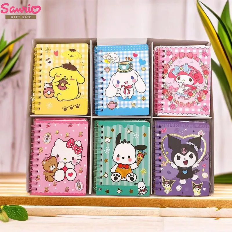36-PCS Roztomilé prenosné knihy Cartoon Sanrio Melody Kuromi tlačená farebná stránka Notebook A7