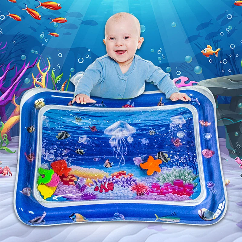 36 vzorov detská deť voda Hrajte rohož nafukovacie pvc dojčenské brucho čas Playmat Toddler Water Pad pre detskú zábavu aktivity Play Center