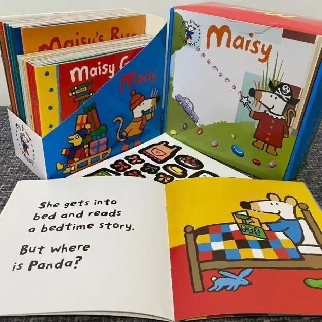 36 zväzkov Maisy Mouse Wave English Picture Book Book Kniha Kids Sticker Storybook IQ EQ Training Learning