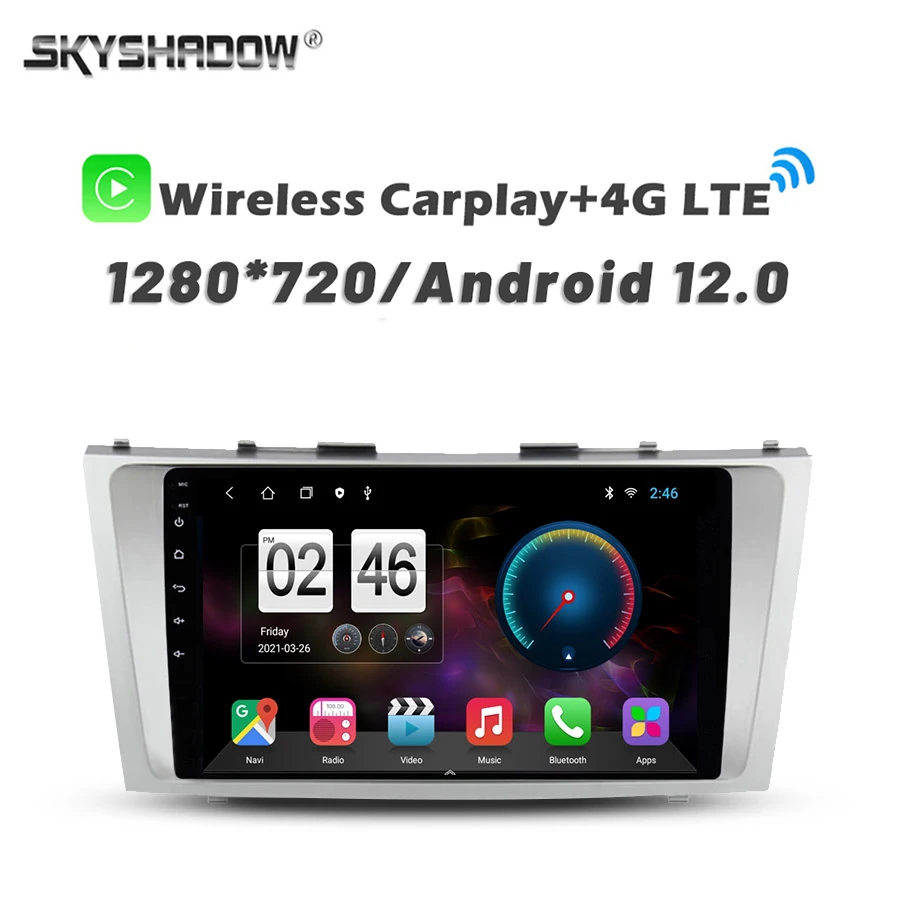 360 Camera CarPlay Auto 8G+256G Android 13.0 DVD Player GPS WiFi Bluetooth RDS Radio pre Toyota Camry 6 xv 40 50 2006 -2012