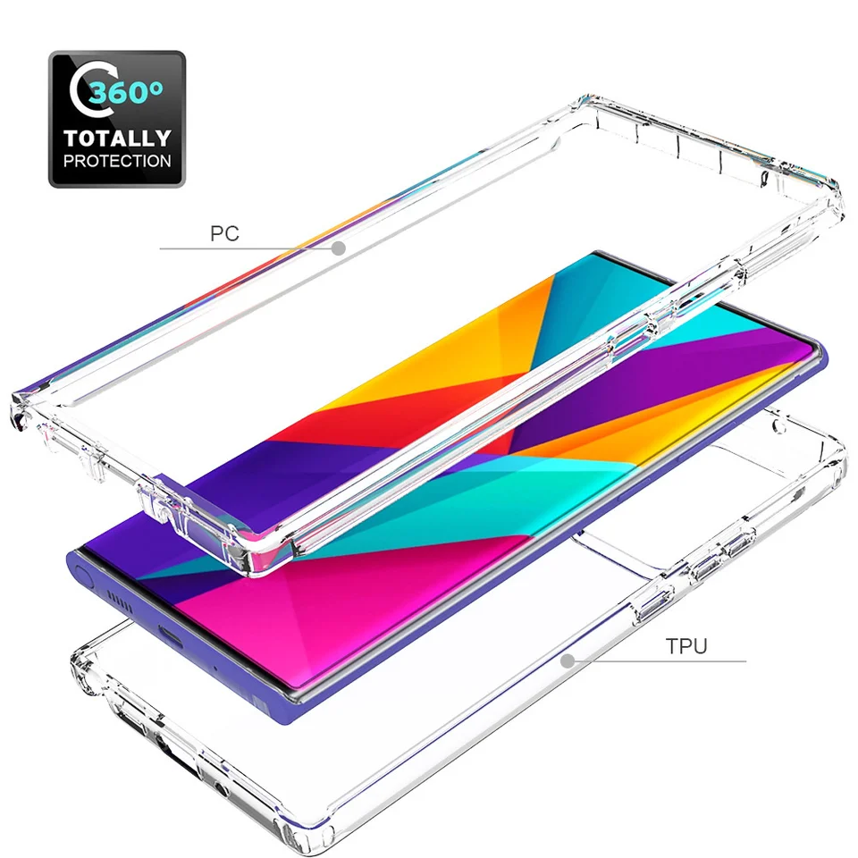 360 Celotelové pokrytie čisté puzdro pre telefón pre Samsung S25 S23 S24 Ultra S22 Plus S21 FE POZNÁMKA 20 A54 A55 A35 A34 A15 A14 A05