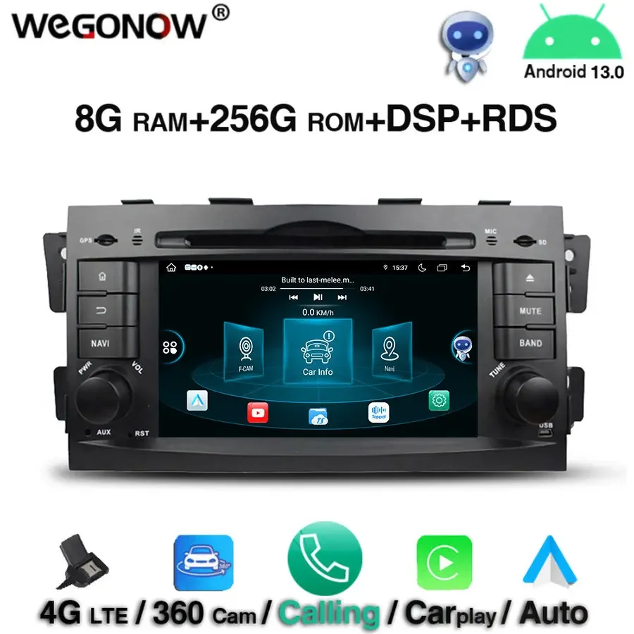 360 DSP IPS Android 13,0 8Core 8 GB+256 GB ROM BT 5.0 WIFI GPS Navi Mapa DVD Player RDS Radio pre KIA MOHAVE BOREGO 2008-2012