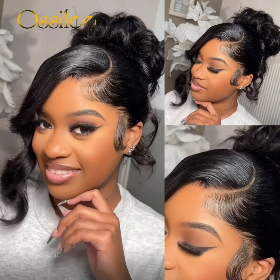 360 neviditeľné popruhové čipky čelné parochne Wigs Wave Body Wave Plné čipky predné ľudské vlasové parochne pre ženy