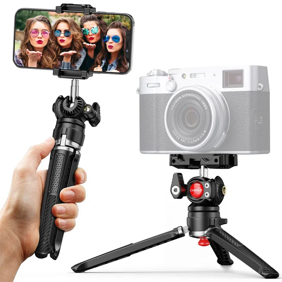 360 ROTATION BALL HEAD RUGHELD VLOG TROD MINI PLAFIEL TRODOD W MOBILNÝ DOLOSTIŤ pre iPhone Samsung