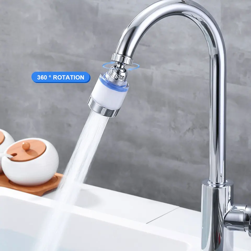 360 stupňov rotujúcich kohútikov Filtre Bubbler Mount Saving Water Water Water Clean Filter Čistiteľ pre domácnosť Kuchynská kúpeľňa