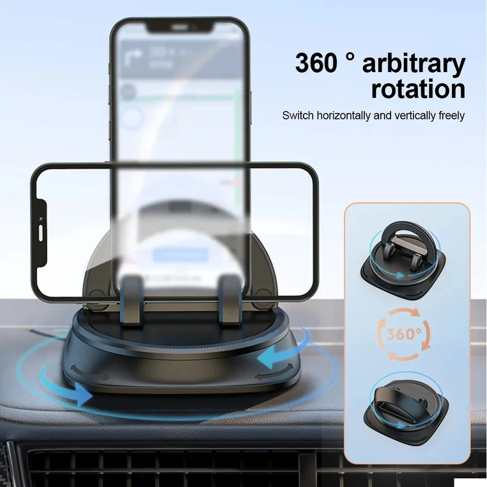 360 -stupňový otočený držiak na auto držiak na držiak vozidla nalepenie držiaka Univerzálny stojan pre iPhone Samsung Xiaomi Huawei Auto príslušenstva